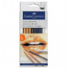 FABER CASTELL Set d'esquisse classique crayon graphique, sangine, pitt sepia et estompe