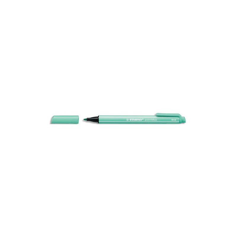 STABILO Stylo-feutre PointMax. Pointe moyenne 0,8mm. Ecriture souple et sans bavure Couleur vert de glace