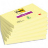 POST-IT Lots de 6 blocs Notes Super Sticky POST-IT® jaunes 90 feuilles 76 x 127 mm