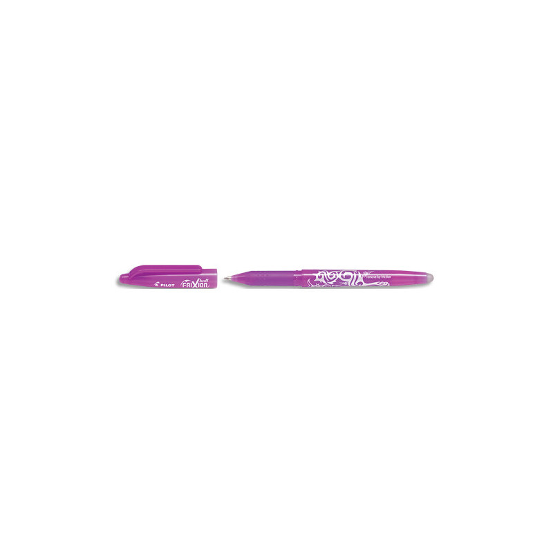 PILOT Roller gel FriXion Ball 07. Effaçable et rechargeable. Encre mauve