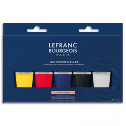 LEFRANC & BOURGEOIS Coffret de 5 tubes de peinture acrylique 80 ml.