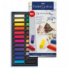 FABER CASTELL Boîte de 24 demi-pastels tendre CREATIVE STUDIO. Couleurs intenses et facilement miscibles