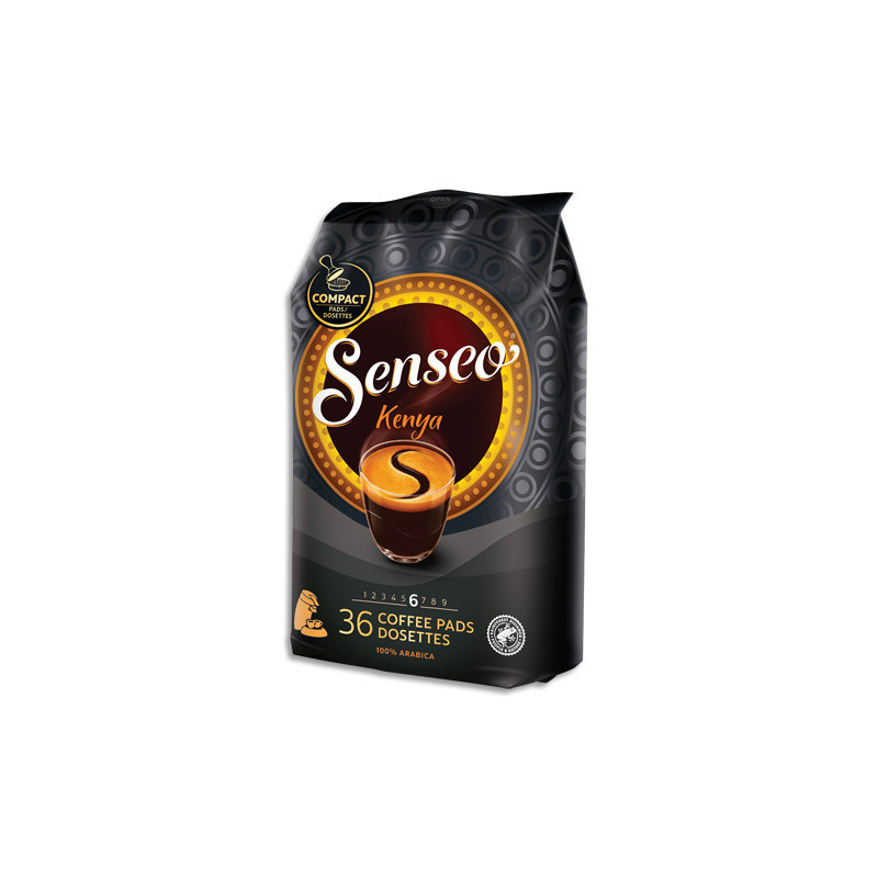 SENSEO Paquet de 36 dosettes de café moulu Kenya. Intensité 5