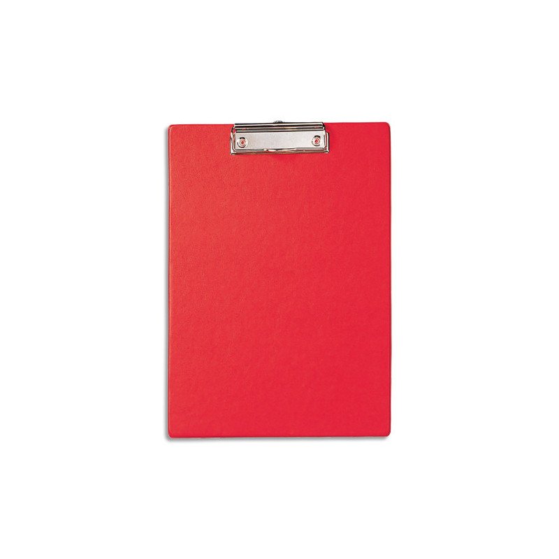 MAUL Porte-bloc simple A4 en PVC avec pince métal. Coloris rouge