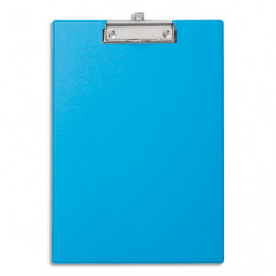 MAUL Porte-bloc simple A4 en PVC avec pince métal. Coloris bleu
