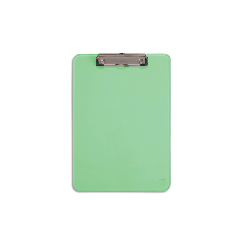 MAUL Porte-bloc simple A4 en polypropylène avec pince métal. Coloris vert