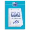 OXFORD Bloc de 60 feuilles BRISTOL OXFORD perforées 14,8 x 21 cm 210g 5x5 Blanc