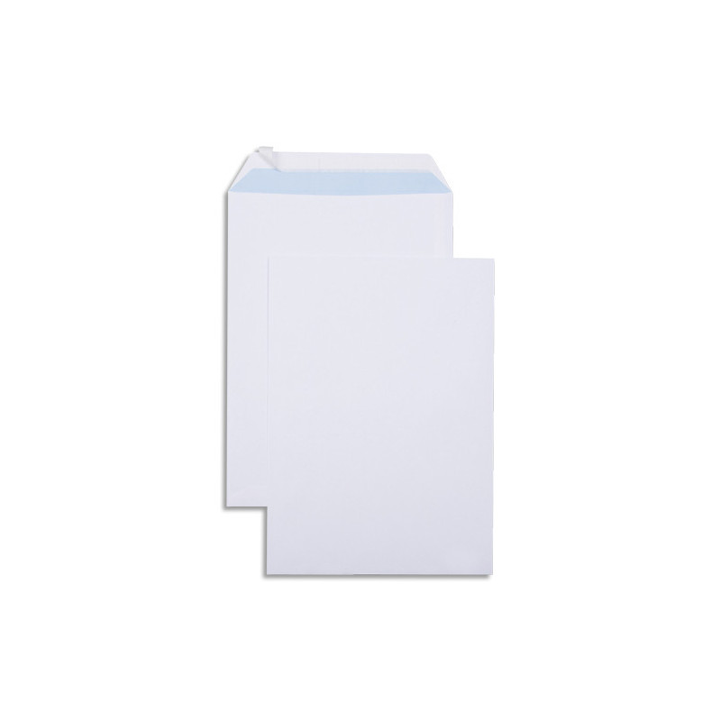 GPV Boîte de 250 pochettes vélin Blanc 90g C4 229x324mm auto-adhésives