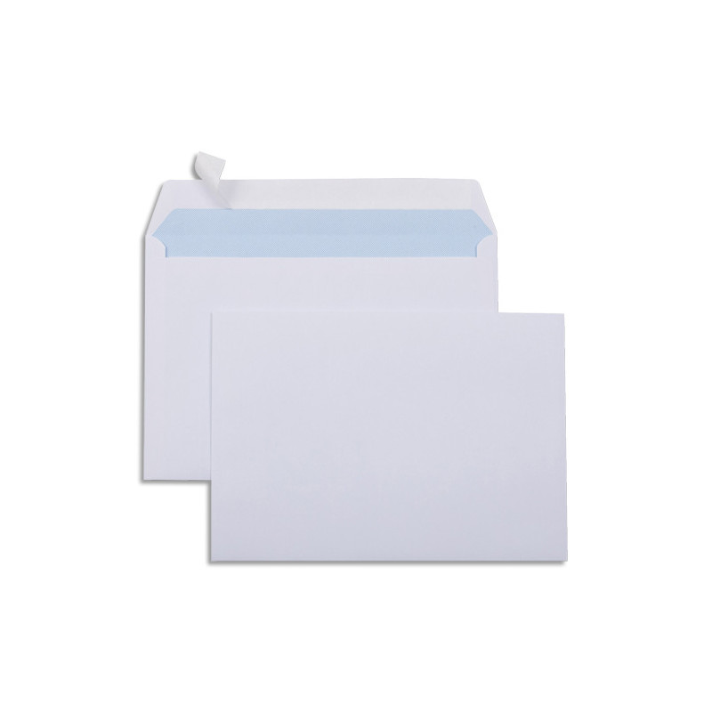 GPV Boîte de 500 enveloppes vélin Blanc 80g C5 162x229mm auto-adhésives