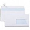 GPV Boîte de 500 enveloppes vélin Blanc 80g DL 110x220mm auto-adhésives avec fenêtre 45x100mm