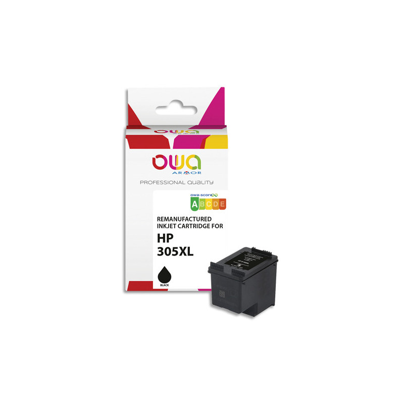 OWA Cartouche compatible jet d'encre HP 305XL BK K20843OW