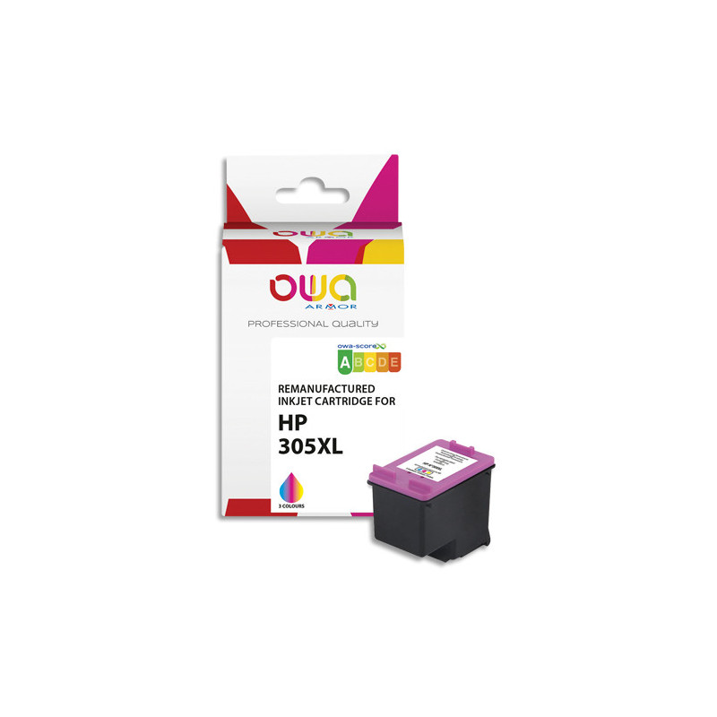 OWA Cartouche compatible jet d'encre HP 305XL CMY K20844OW