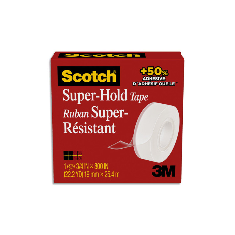 SCOTCH Ruban à cacheter Super-Hold Scotch® 19 mm x 25,4 m