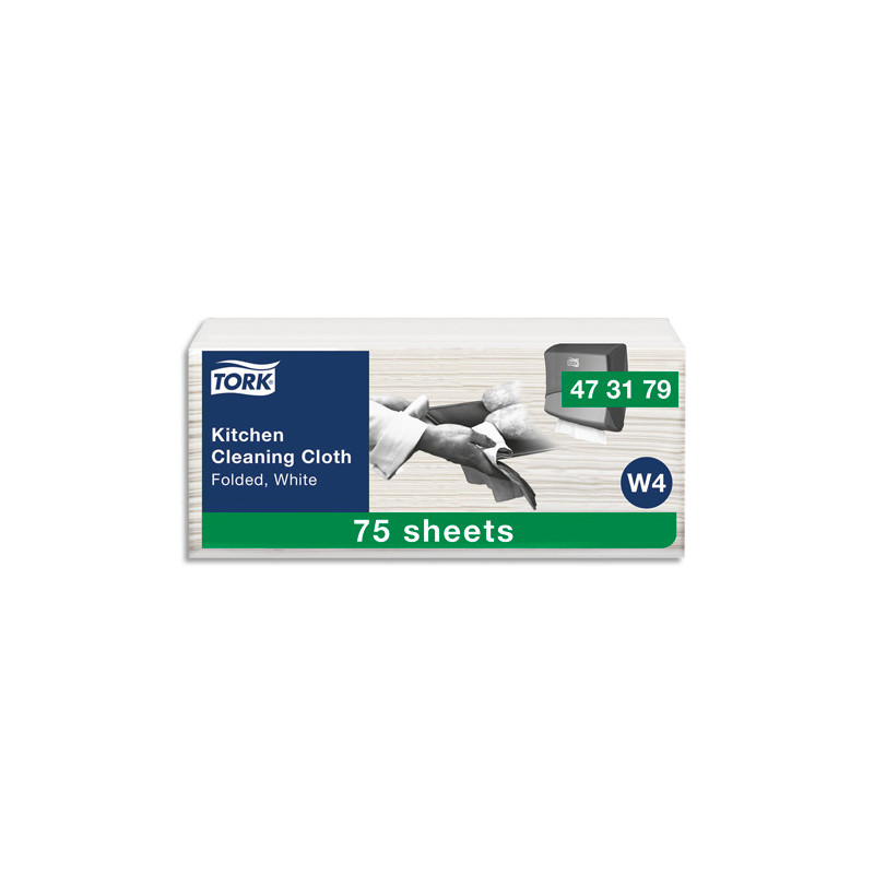 TORK Boîte de 300 torchons non tissé Biobased hautement absorbant, écologique, emballage recyclé