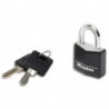 MASTER LOCK Cadenas en aluminium recouvert vinyle noir largeur 30 mm. Livré avec 2 clés. Sous blister