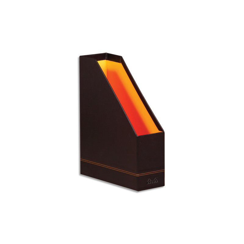 RHODIA Porte-revues Rhodiarama en simili cuir italien. Dim (hxp) : 31x25 cm. Dos 10 cm. Black