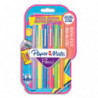 PAPERMATE Blister de 6 feutres d'écriture Flair Original, pointe moyenne 0,7 mm Retro 90's assortis