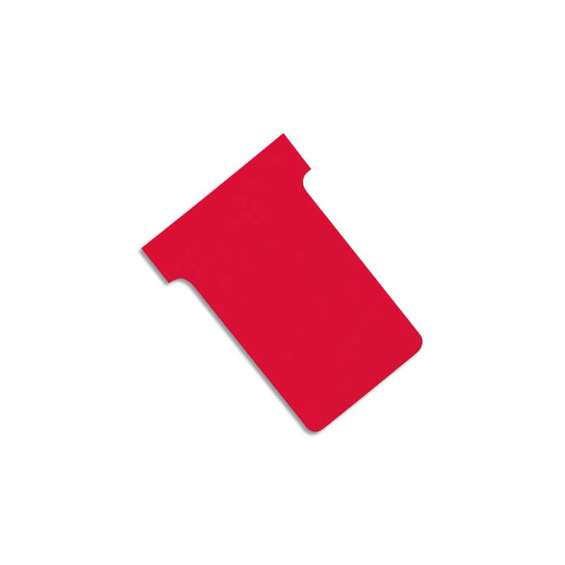 NOBO Etui de 100 fiches T en carton, 170 g/m2, indice 2, rouge