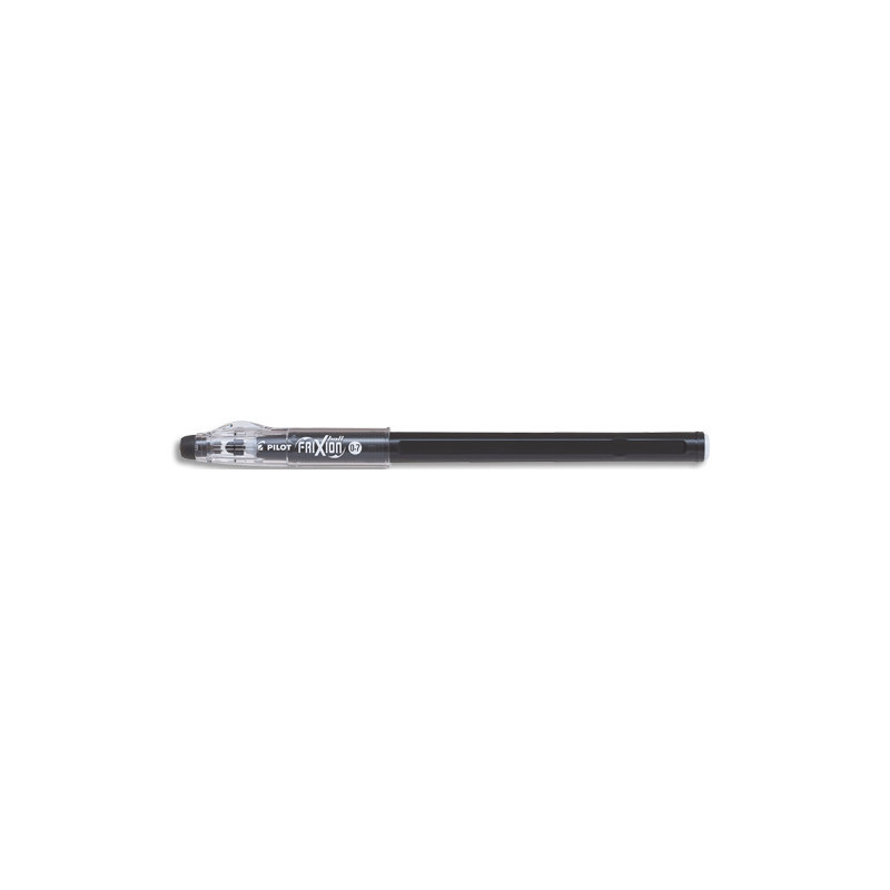 PILOT FriXion Ball Stick non rechargeable. Pointe conique moyenne 0,7mm. Encre effaçable noire