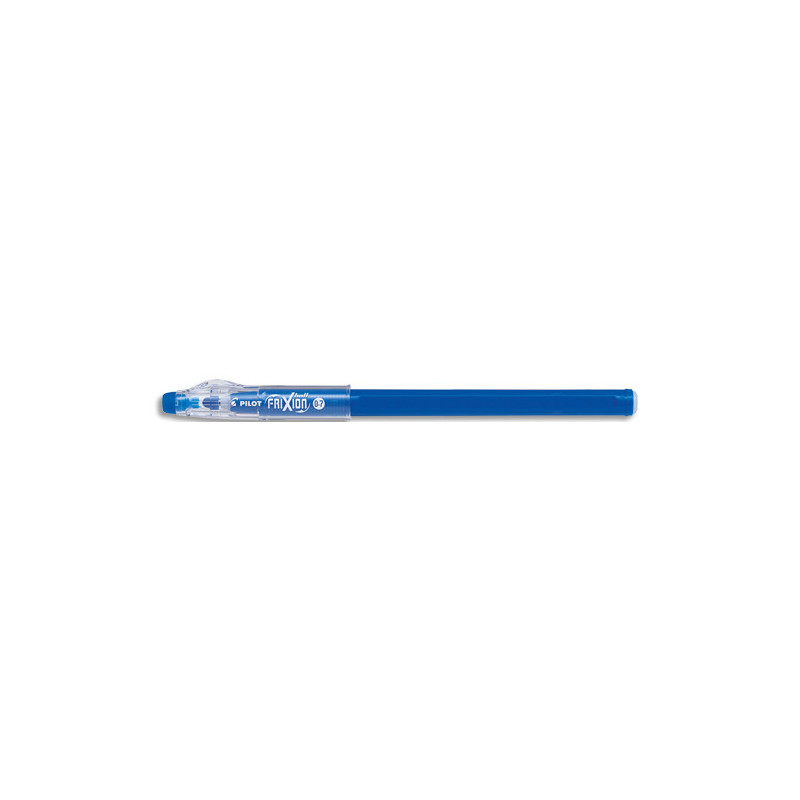 PILOT FriXion Ball Stick non rechargeable. Pointe conique moyenne 0,7mm. Encre effaçable bleue