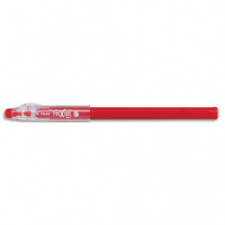 PILOT FriXion Ball Stick non rechargeable. Pointe conique moyenne 0,7mm. Encre effaçable rouge