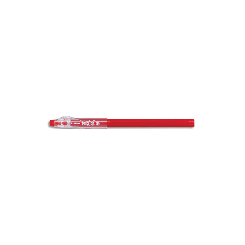 PILOT FriXion Ball Stick non rechargeable. Pointe conique moyenne 0,7mm. Encre effaçable rouge