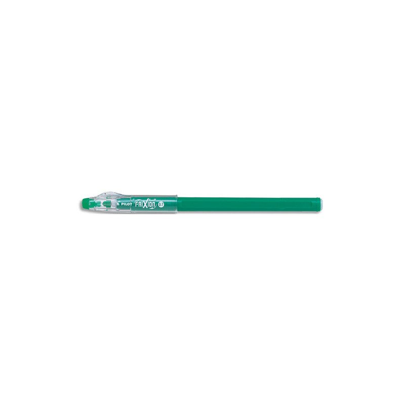 PILOT FriXion Ball Stick non rechargeable. Pointe conique moyenne 0,7mm. Encre effaçable vert