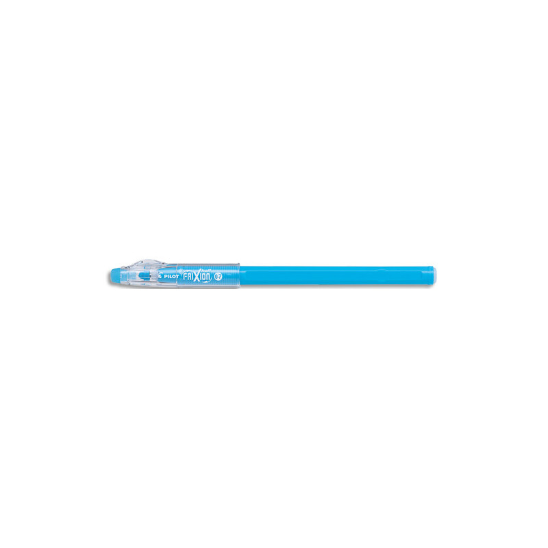 PILOT FriXion Ball Stick non rechargeable. Pointe conique moyenne 0,7mm. Encre effaçable turquoise