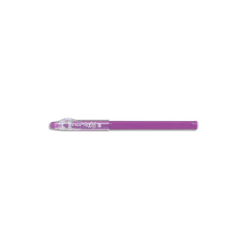 PILOT FriXion Ball Stick non rechargeable. Pointe conique moyenne 0,7mm. Encre effaçable violet