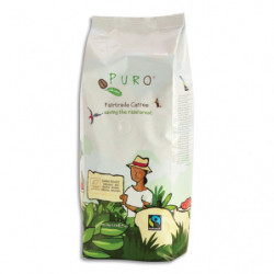 PURO Paquet de 1kg Café en grains PURO FairTrade DARK ROAST bio 100% Arabica