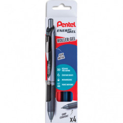 PENTEL Pochette de 4 roller...