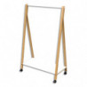 ALBA Vestiaire mobile SLEEK en bois et acier. Dim (l x h x p) : 94 x 149 x 47 cm. Coloris bois