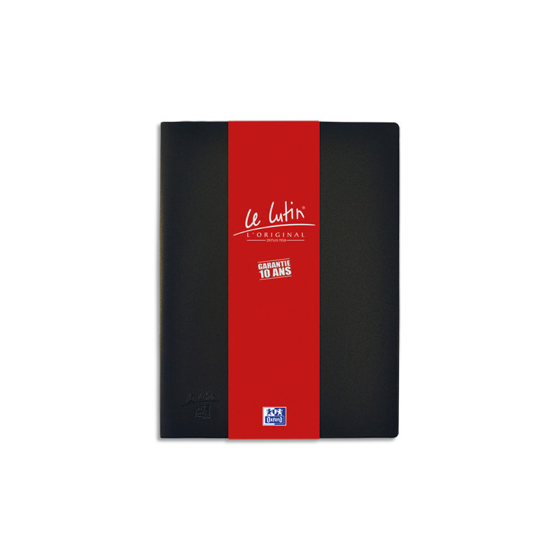 OXFORD Protège-documents LUTIN ORIGINAL 200 vues, 100 pochettes. En PVC opaque. Format A4. Coloris Noir
