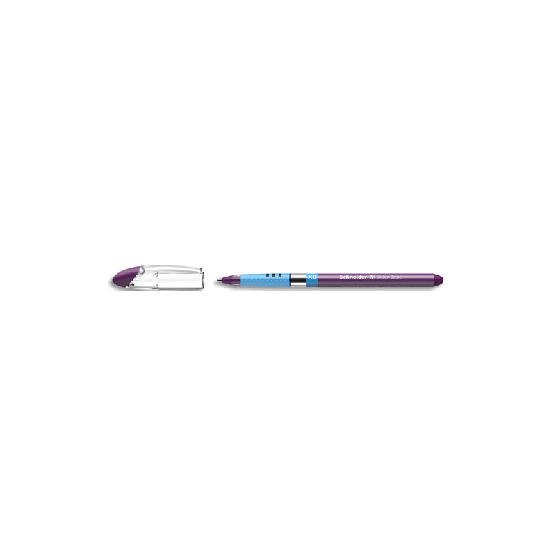 SCHNEIDER Stylo bille SLIDER BASIC XB capuchon, pointe large, corps triangulaire, encre Violette