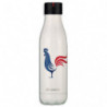 LES ARTISTES PARIS Bouteille isotherme 500ml acier inoxydable conserve au frais/24h-chaud/10h. Le Coq