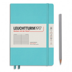 LEUCHTTURM 1917 Carnet rigide 14,8x21cm 251 pages lignées numérotées. Coloris Aquamarine