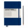 LEUCHTTURM 1917 Carnet rigide 14,8x21cm 251 pages lignées numérotées. Coloris Bleu marine