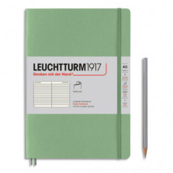 LEUCHTTURM 1917 Carnet souple 14,8x21cm 123 pages lignées numérotées. Coloris Vert sauge