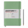 LEUCHTTURM 1917 Carnet souple 14,8x21cm 123 pages lignées numérotées. Coloris Vert sauge