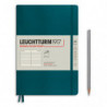 LEUCHTTURM 1917 Carnet souple 14,8x21cm 123 pages lignées numérotées. Coloris Bleu canard