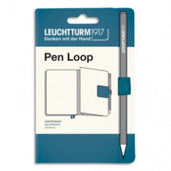 LEUCHTTURM1917 Passant élastique pour stylo. A coller format 4x4x1,5cm. Coloris Bleu jean