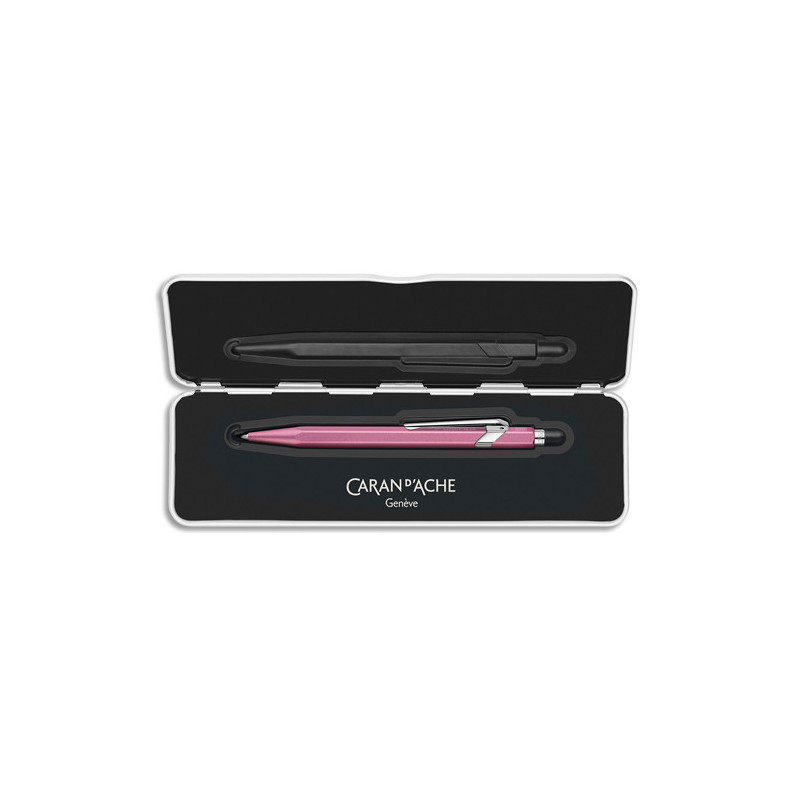 CARAN D'ACHE Stylo bille 849 Colormat X : Corps hexagonal en alu - finition microbillée. Slimpack-Rose