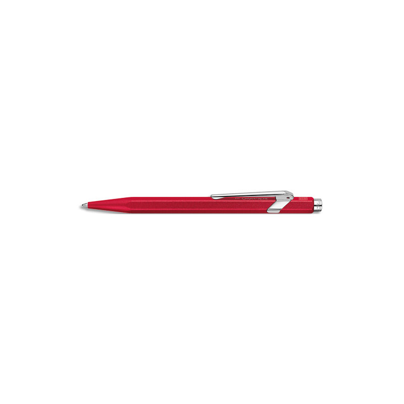 CARAN D'ACHE Stylo bille 849 Colormat X: Corps hexagonal en aluminium, finition microbillée - Corps Rouge