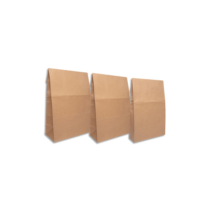 BONG Paquet 5 pochettes 3 soufflets kraft avec 2 bandes de fermeture spéciales E-commerce 26x41x8cm