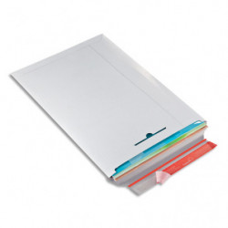 COLOMPAC Pochette d'expédition en carton blanc, format 310 × 445 × -30 (pour A3)