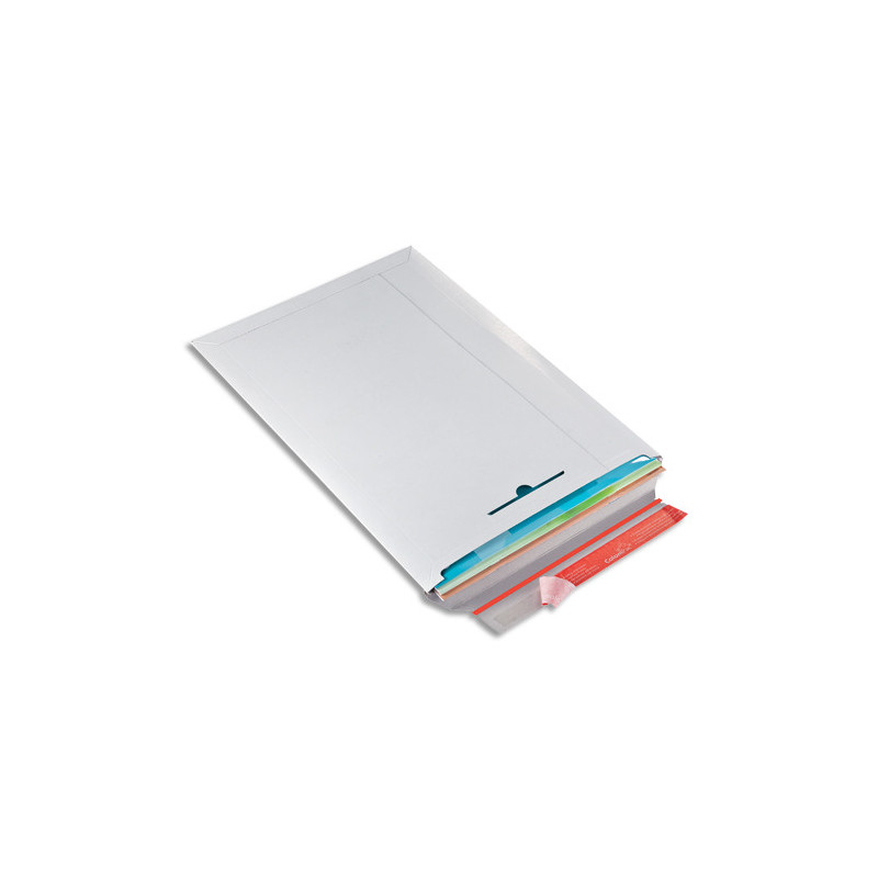 COLOMPAC Pochette d'expédition en carton blanc, format 310 × 445 × -30 (pour A3)