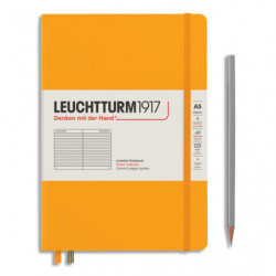 LEUCHTTURM 1917 Carnet rigide 14,8x21cm 251 pages lignées numérotées. Coloris Orange