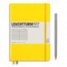 LEUCHTTURM 1917 Carnet rigide 14,8x21cm 251 pages lignées numérotées. Coloris Jaune citron