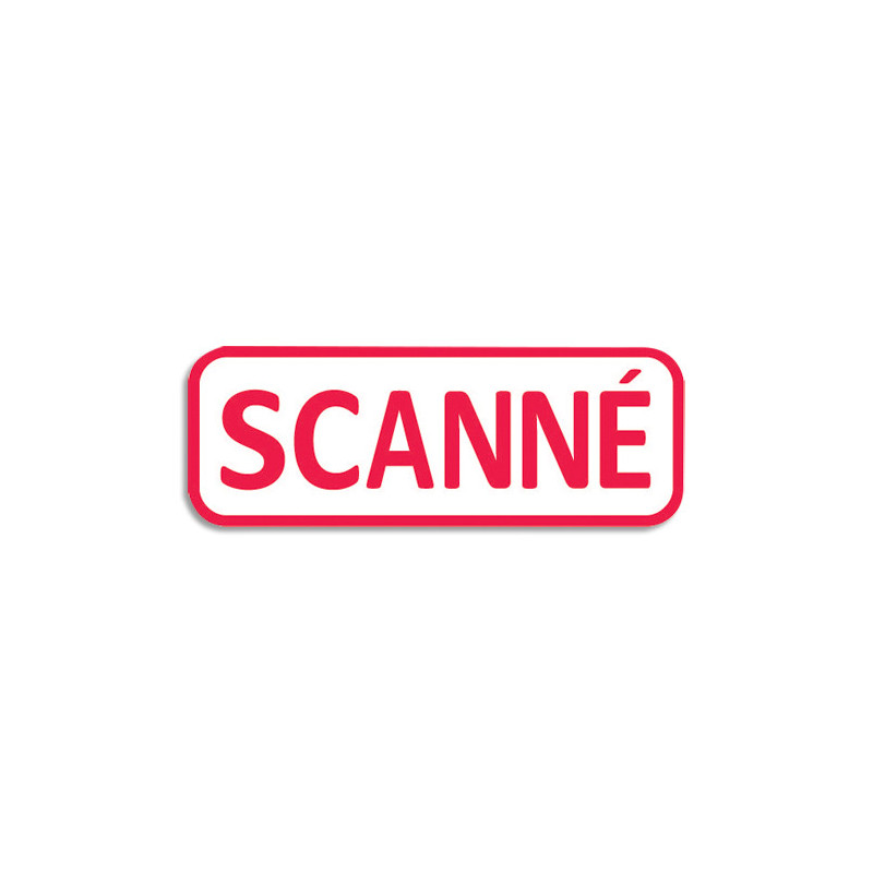 TRODAT Timbre formule SCANNÉ - Xprint à encrage automatique Rouge. Dimension empreinte 47 x 18 mm