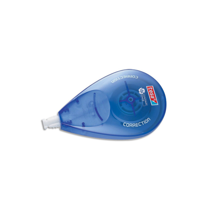 TESA Roller de correction jetable. Ruban 4,2 mm x 10m. Pour droitier et gaucher. Plastique 100% recyclé